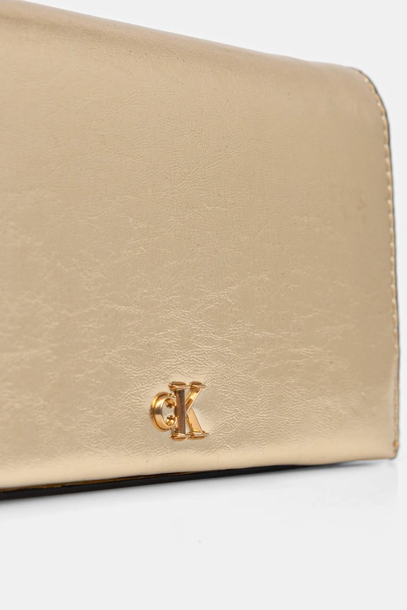Calvin Klein portfel złoty LV04F3320G