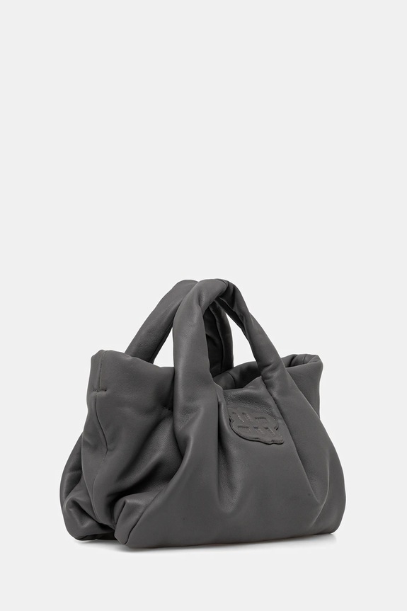 MUNTHE poșetă de piele LIXIA 254191525452 gri SS26