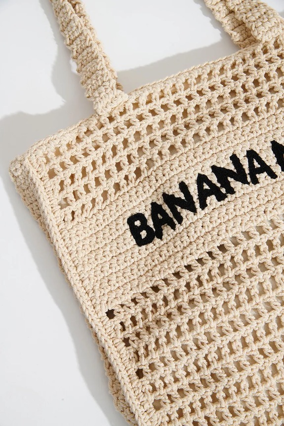 Αξεσουάρ Banana Moon παραλίας γυναικεία πλεγμένη Riooso ORDWAY.RIOOSO μπεζ