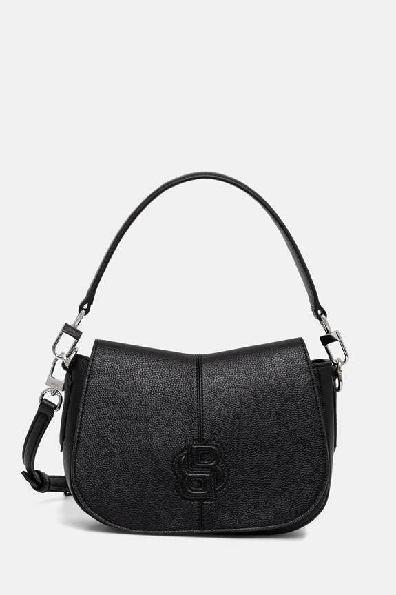 BOSS kézitáska Anett NEW Saddle szintetikus bőr fekete 50557908