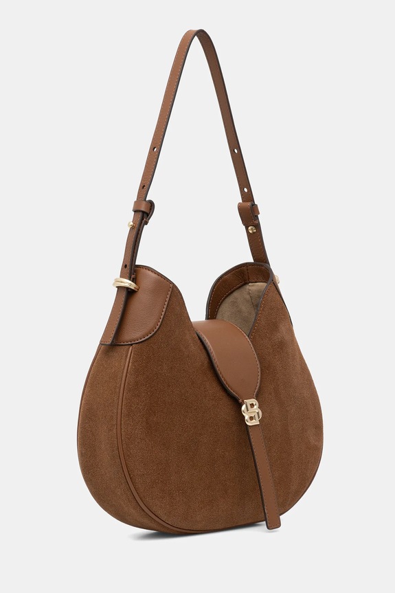 Semišová kabelka BOSS BOSS BEYOND Hobo S 50557954 hnedá SS26