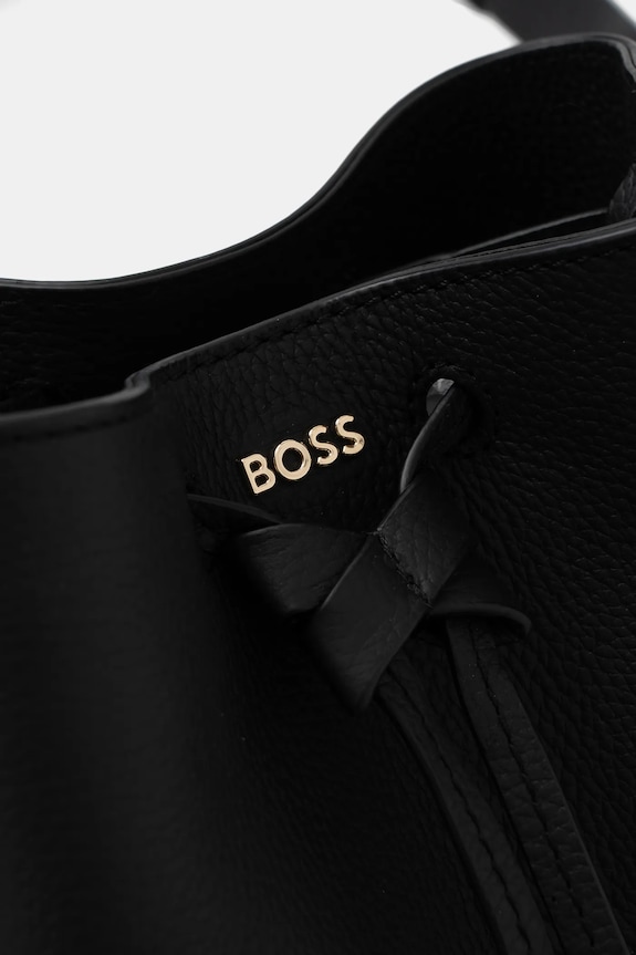 Δερμάτινη τσάντα BOSS Lenah SM Bucket 50557980 μαύρο