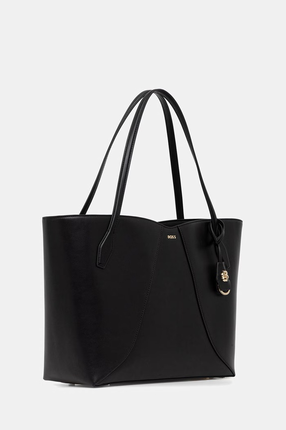 BOSS δερμάτινη τσάντα NUMAH New Tote 50557985 μαύρο SS26