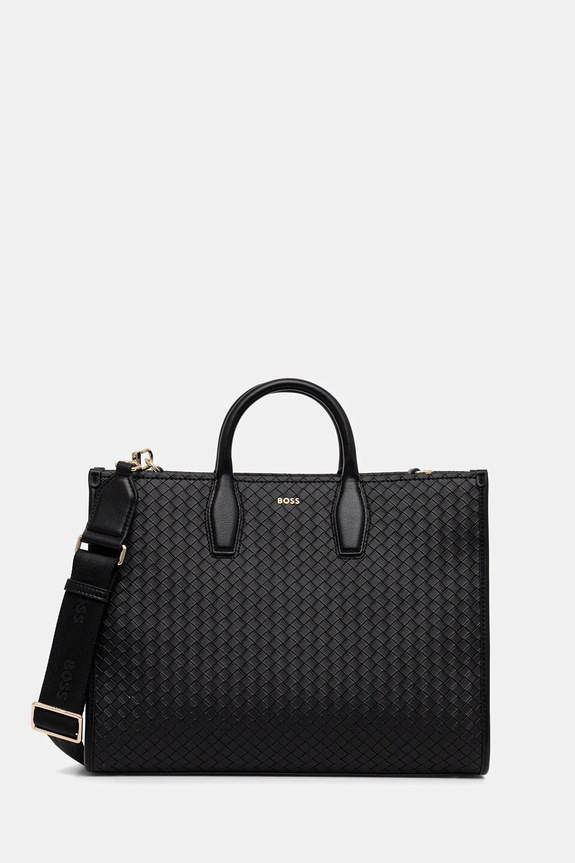 BOSS kézitáska Sandy Tote SQ szintetikus bőr fekete 50557997