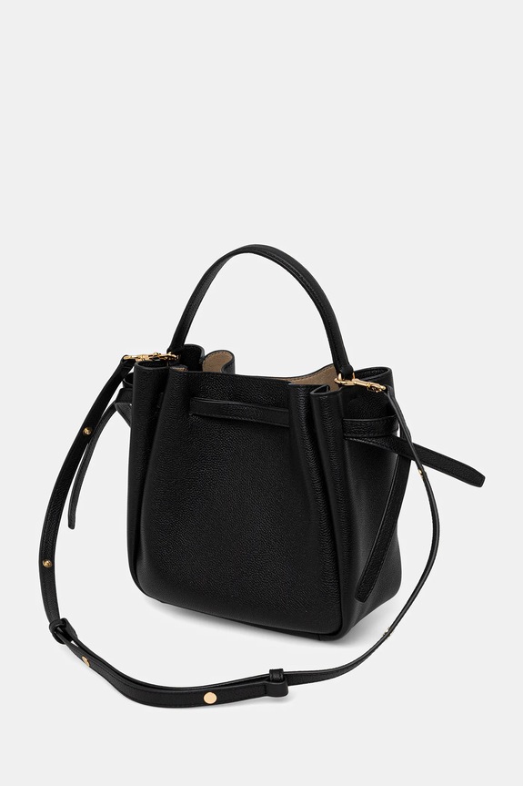 Αξεσουάρ Δερμάτινη τσάντα Tory Burch Romy 166982.001 μαύρο