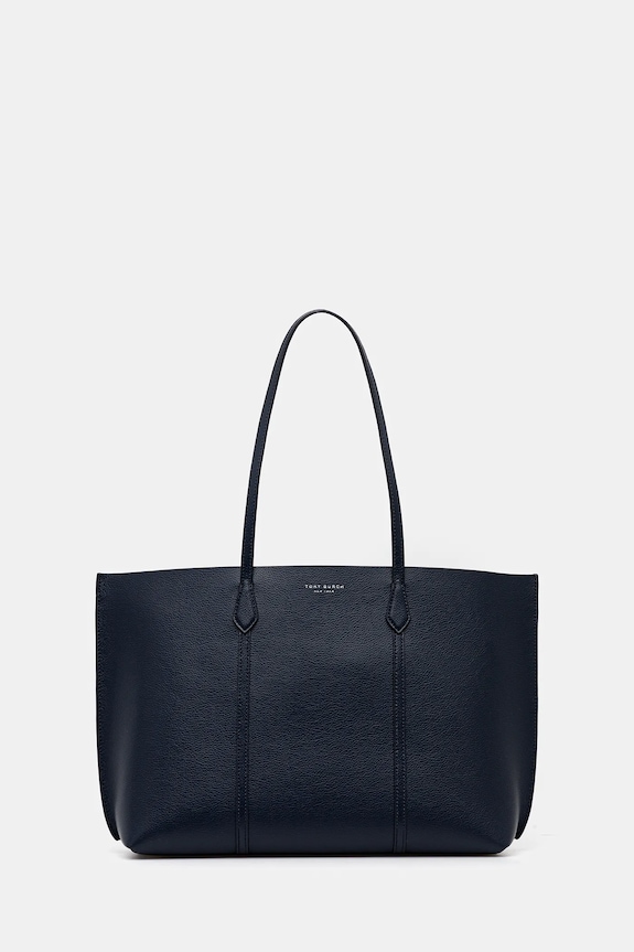 Δερμάτινη τσάντα Tory Burch Perry 169476.498 σκούρο μπλε SS26
