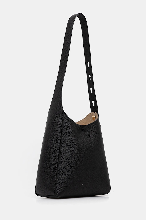 Kožená kabelka Tory Burch Romy Small 175172.001 čierna SS26