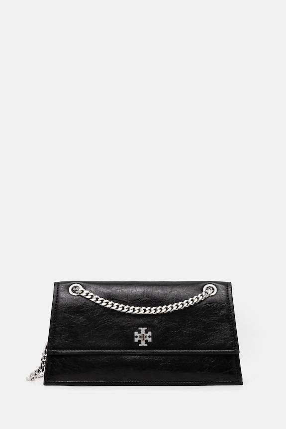 Tory Burch torebka skórzana Kira Turnlock skóra licowa czarny 167058.001