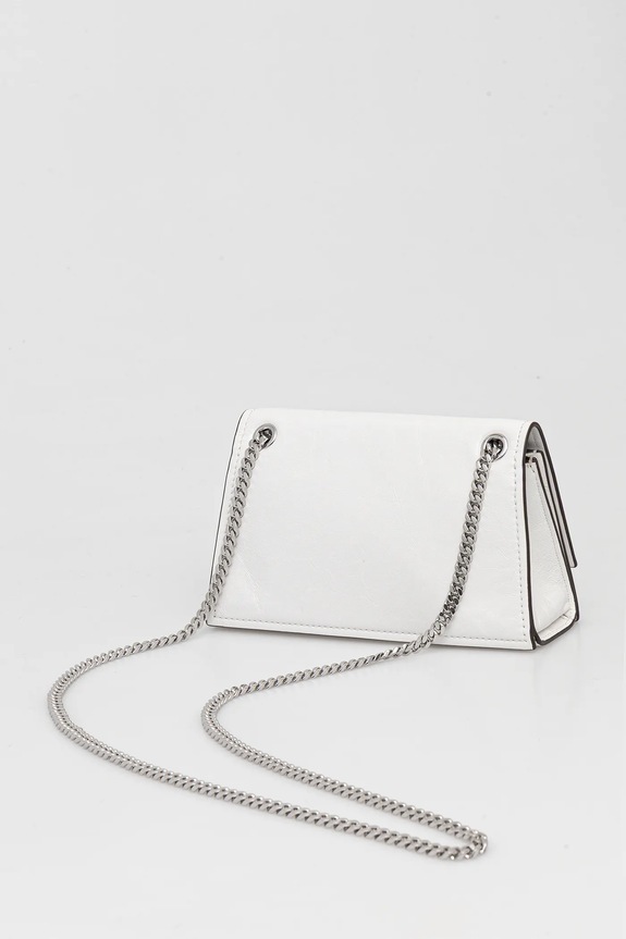 Αξεσουάρ Δερμάτινη τσάντα Tory Burch Kira Turnlock 176642.100 λευκό