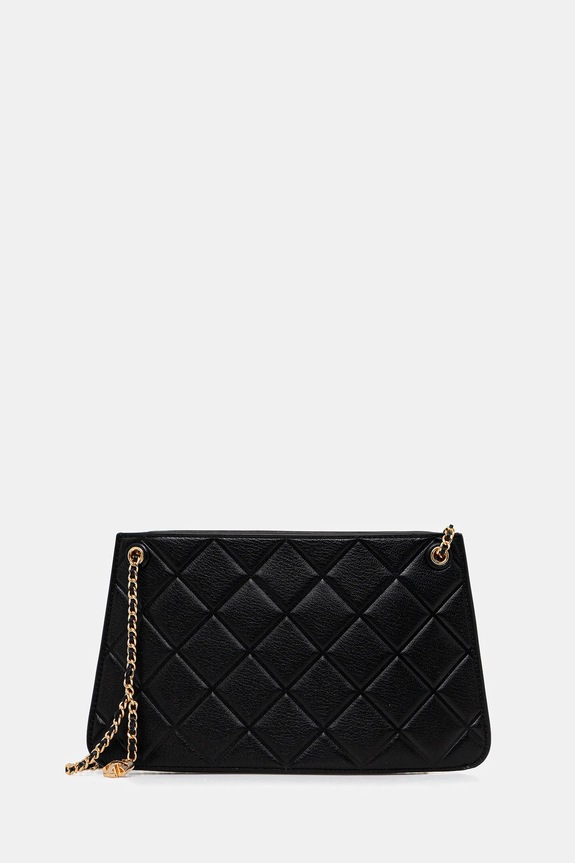 Δερμάτινη τσάντα Tory Burch Fleming λείο δέρμα μαύρο 176623.001