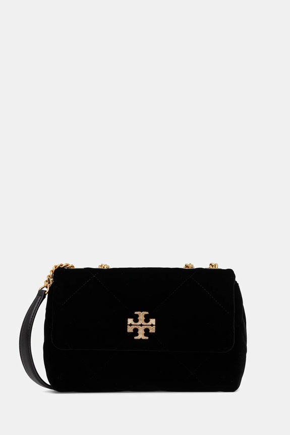 Torba Tory Burch Kira Diamond premalo za format A4 crna 177517.001