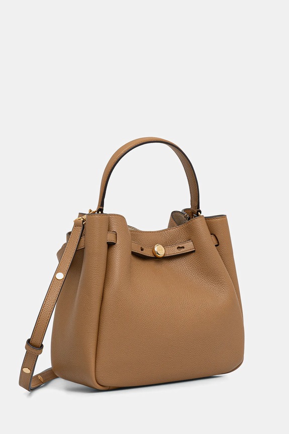 Kožená kabelka Tory Burch Romy 166982.227 béžová SS26