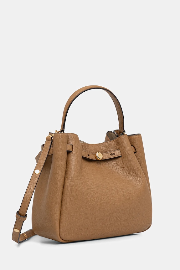 Tory Burch bőr táska Romy Bucket 166982.227 bézs SS26