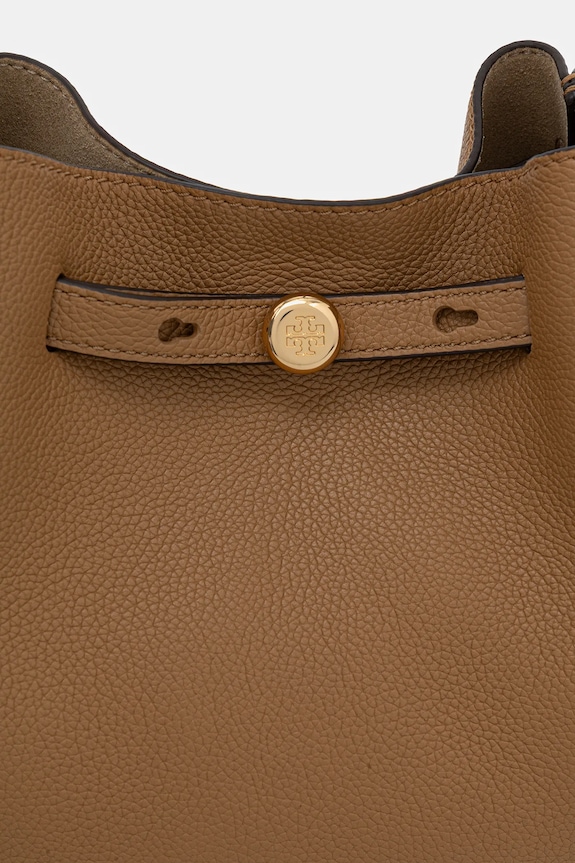Tory Burch bőr táska Romy Bucket bézs 166982.227