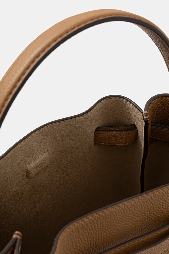 Kožená kabelka Tory Burch Romy 166982.227 béžová