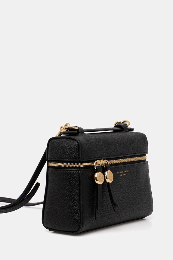 Tory Burch bőr táska Romy Slim 178948.001 fekete SS26