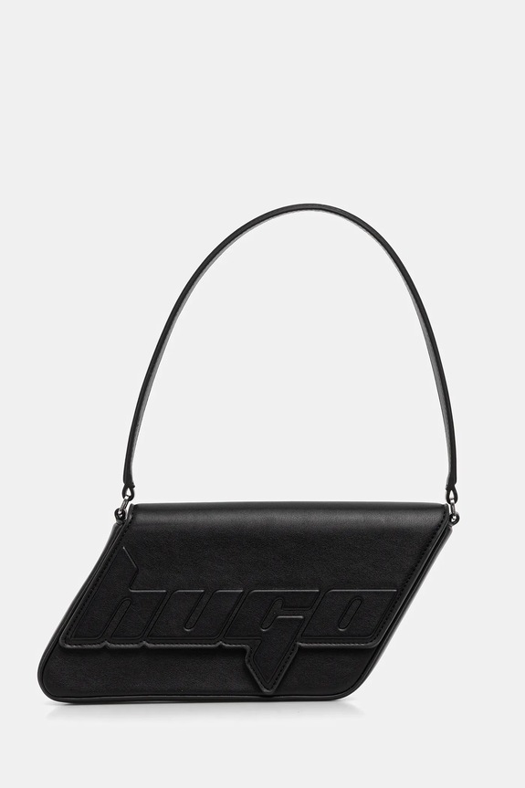 Kabelka Hugo Blue Ulani_Shoulder Bag nášivka černá 50557996