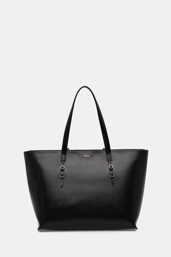Kabelka HUGO Syndra_Shopper jednofarebný čierna 50557928