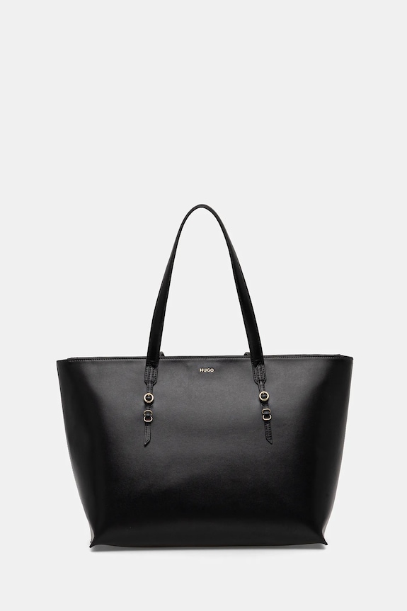 Kabelka HUGO Syndra_Shopper jednofarebný čierna 50557928