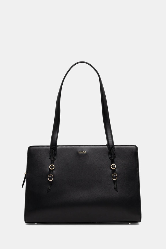 Τσάντα HUGO Syndra_Tote συνθετικό μαύρο 50557931