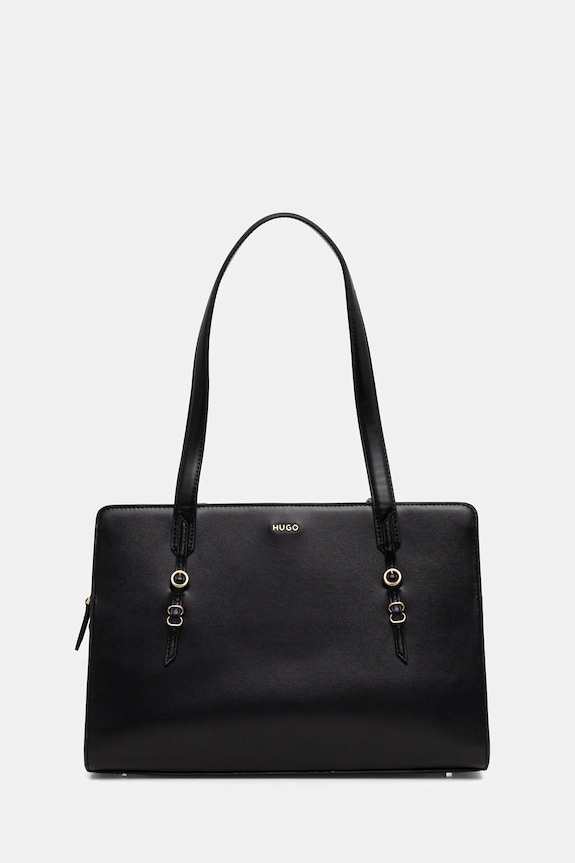 Τσάντα HUGO Syndra_Tote συνθετικό μαύρο 50557931