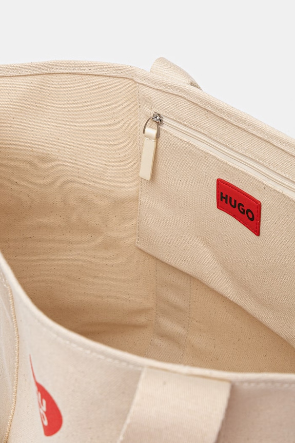 Τσάντα HUGO Becky CH_Tote 50563021 μπεζ