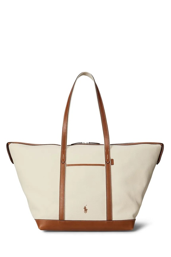Polo Ralph Lauren torebka bawełniana gładkie beżowy 428973072