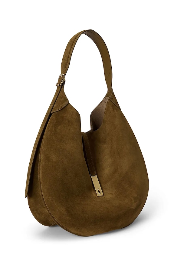Polo Ralph Lauren suede handbag 428922881 brown SS26