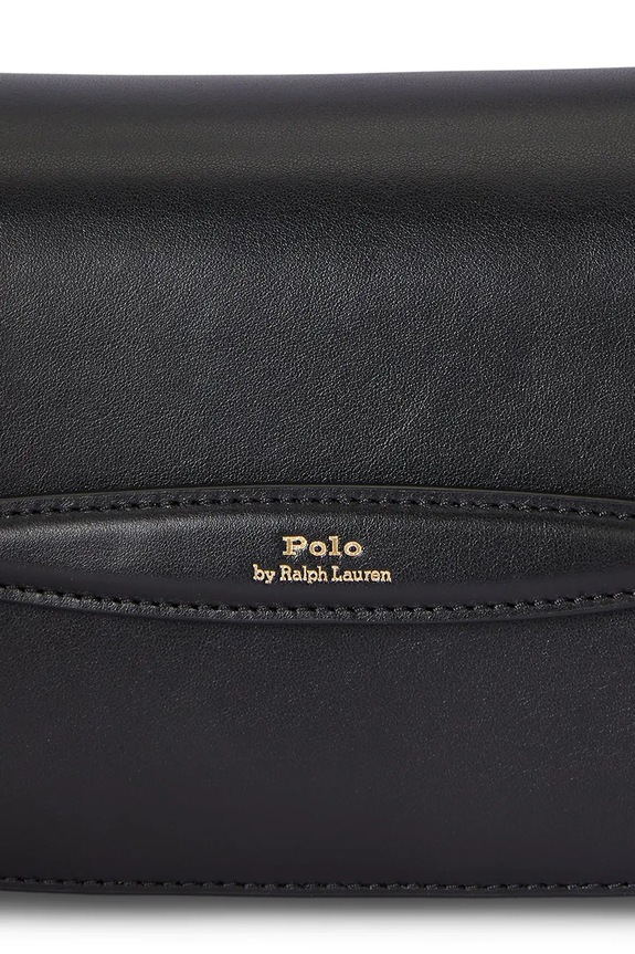 Kožená kabelka Polo Ralph Lauren 428971315 černá