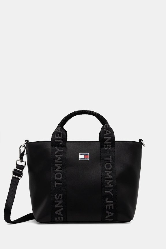 Tommy Jeans poșetă uni negru AW0AW18063