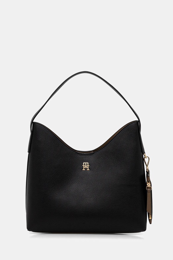 Τσάντα Tommy Hilfiger συνθετικό μαύρο AW0AW18140