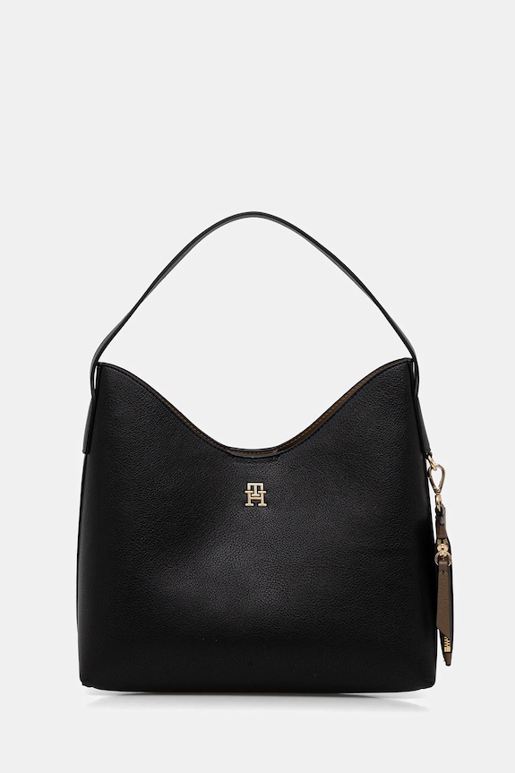 Τσάντα Tommy Hilfiger συνθετικό μαύρο AW0AW18140