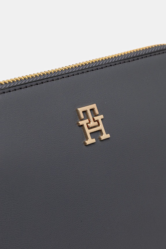 Kiegészítők Tommy Hilfiger bőr táska AW0AW18143 szürke