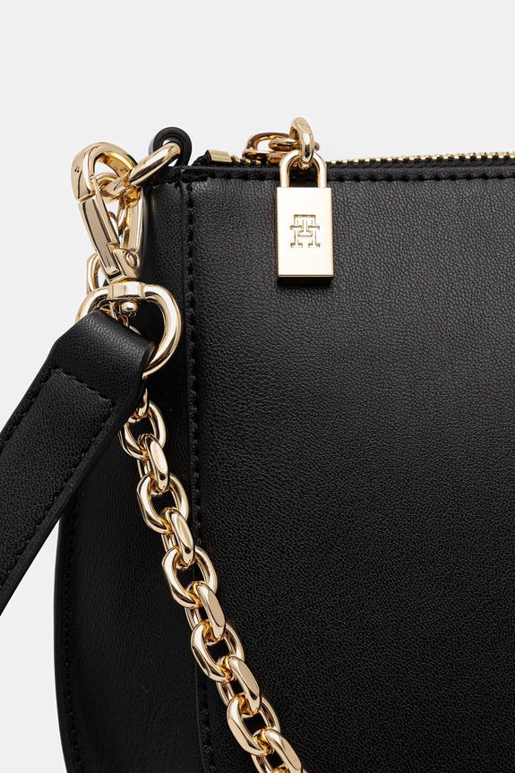 Kiegészítők Tommy Hilfiger bőr táska AW0AW18143 fekete