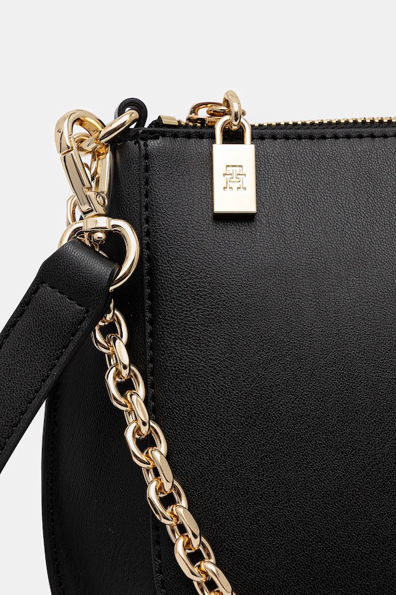Kiegészítők Tommy Hilfiger bőr táska AW0AW18143 fekete