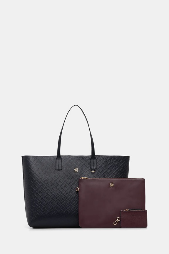 Tommy Hilfiger torebka imitacja skóry licowej granatowy AW0AW18174