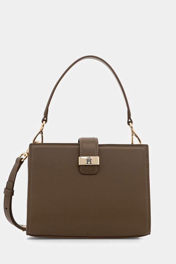 Τσάντα Tommy Hilfiger συνθετικό μπεζ AW0AW18286