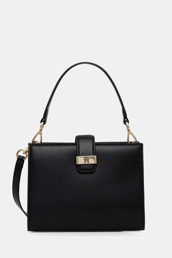 Τσάντα Tommy Hilfiger συνθετικό μαύρο AW0AW18286
