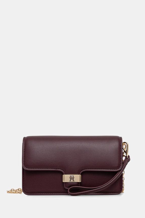 Τσάντα Tommy Hilfiger συνθετικό μπορντό AW0AW18288