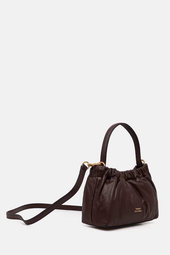 Kožna torba Tommy Hilfiger AW0AW18306 smeđa SS26