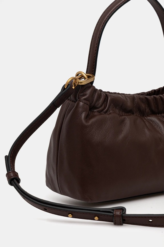 Kožna torba Tommy Hilfiger smeđa AW0AW18306
