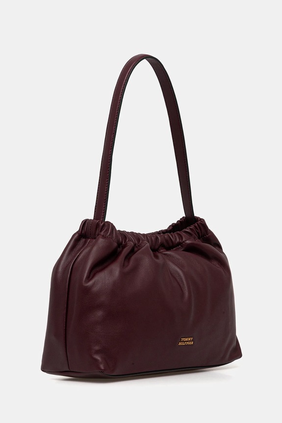 Kožna torba Tommy Hilfiger AW0AW18307 bordo SS26