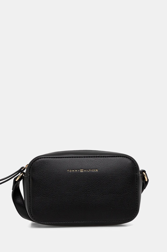 Τσάντα Tommy Hilfiger συνθετικό μαύρο AW0AW18115