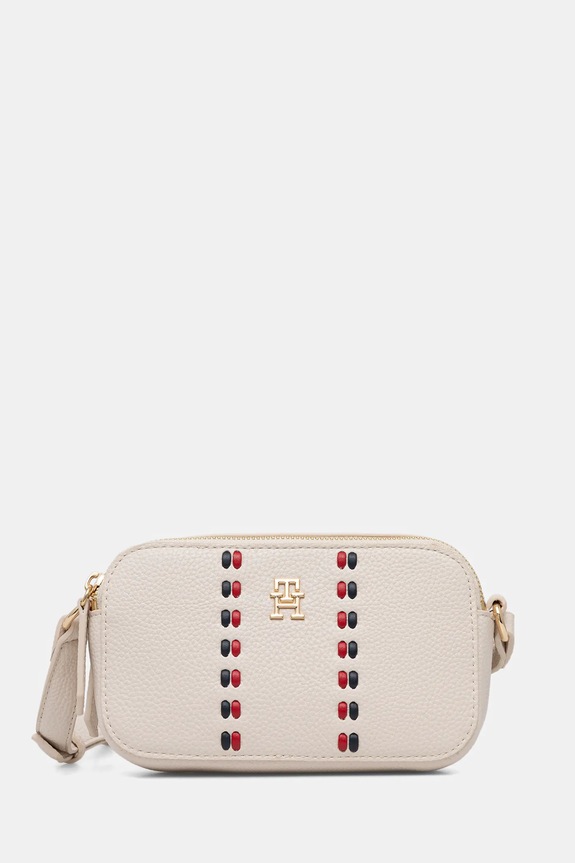Kabelka Tommy Hilfiger imitácia kože béžová AW0AW18153