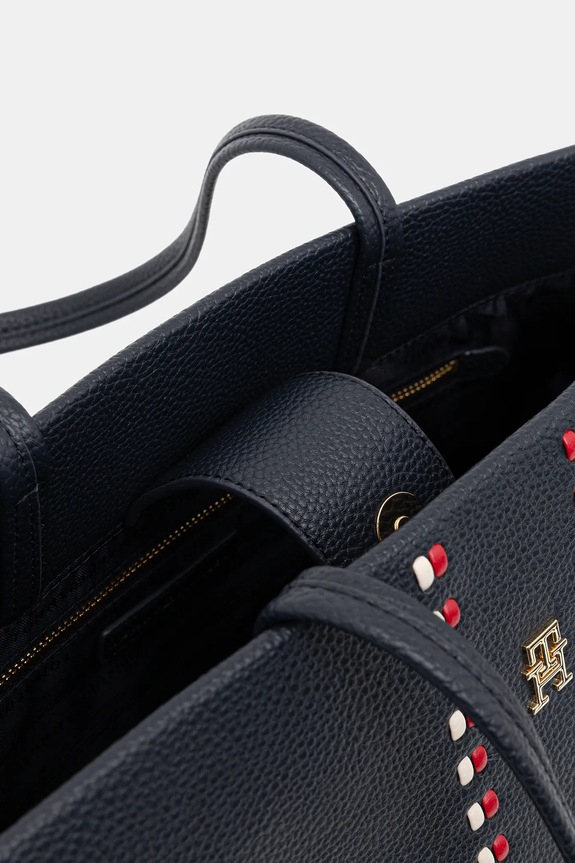 Kabelka Tommy Hilfiger AW0AW18157 tmavomodrá