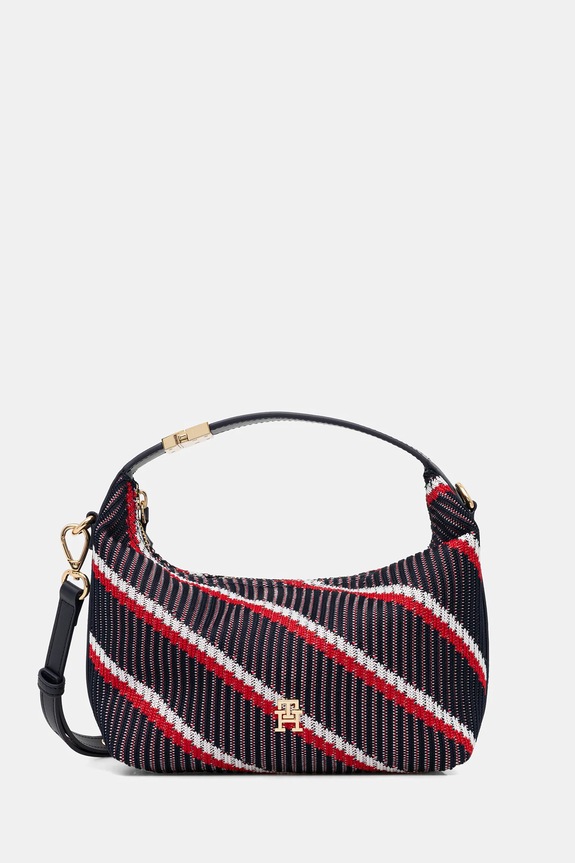 Kabelka Tommy Hilfiger vzorovaný tmavomodrá AW0AW18165