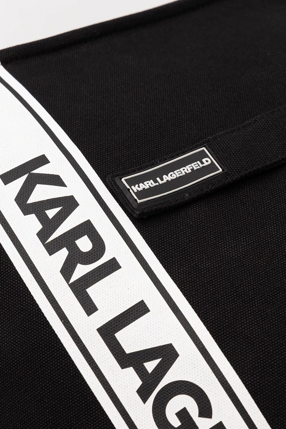 Βαμβακερή τσάντα Karl Lagerfeld K/ESSENTIAL μαύρο B1M46078