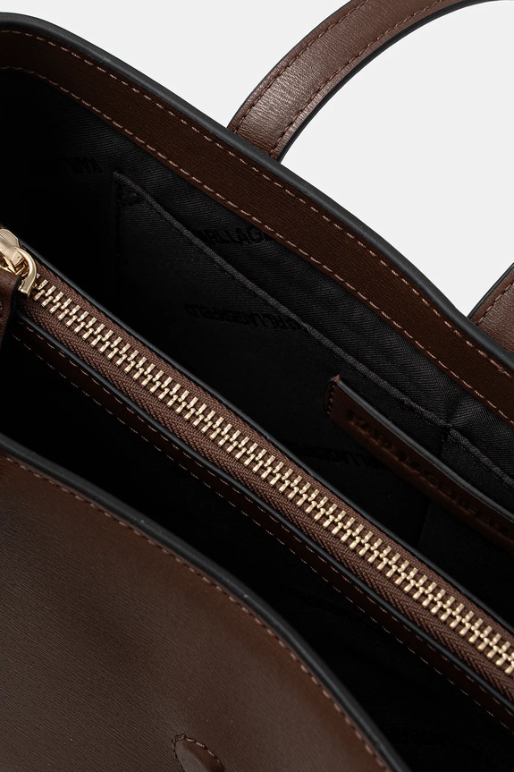 Kožna torba Karl Lagerfeld K/AUTOGRAPH B1W30095 smeđa