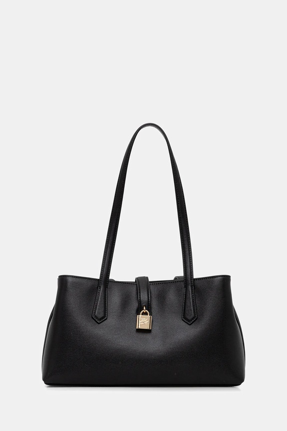 Δερμάτινη τσάντα Karl Lagerfeld K/AUTOGRAPH λείο δέρμα μαύρο B1W30095