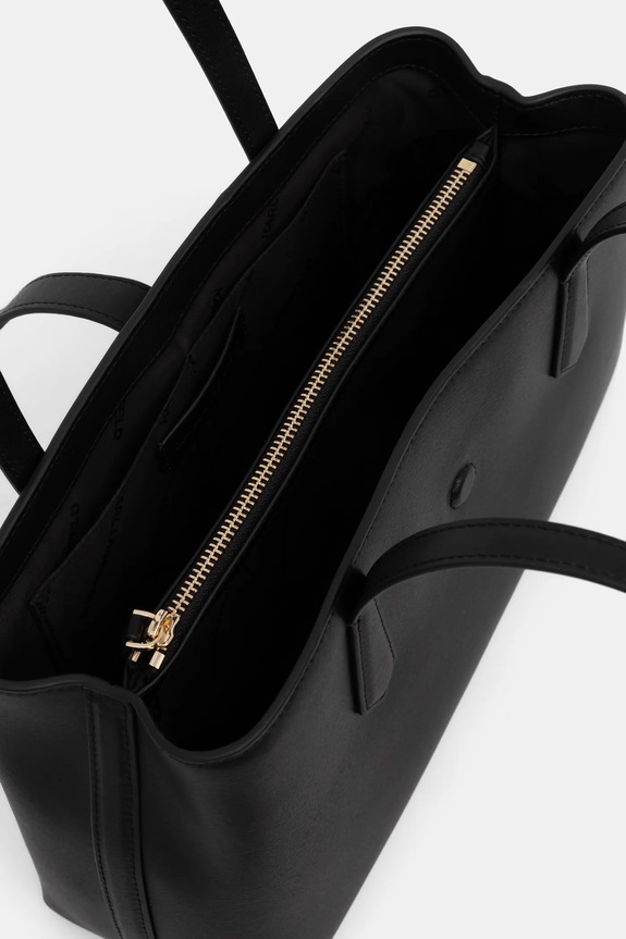 Δερμάτινη τσάντα Karl Lagerfeld K/AUTOGRAPH B1W30095 μαύρο